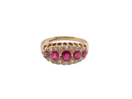 An antique ruby and diamond ring