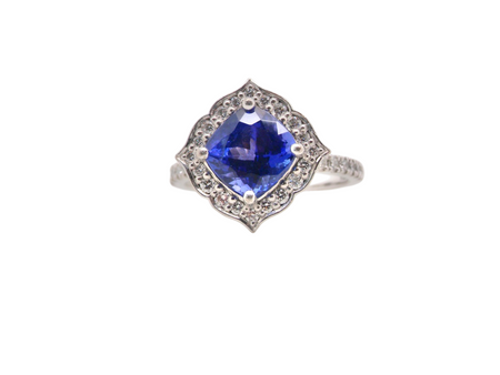 An impressive Tanzanite and Diamond ring