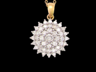 An impressive diamond pendant, set with round brilliant-cut diamonds,