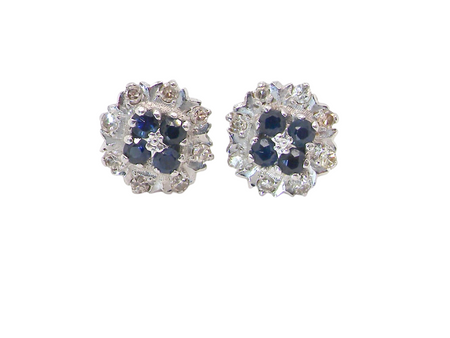 An impressive pair of Sapphire and Diamond earrings