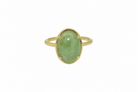 An oval jade nephrite ring