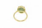 An oval jade nephrite ring rear view
