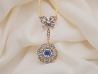 Sapphire & Diamond Pendant – 15ct Gold, c.1900