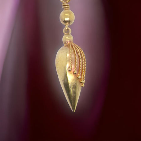 A Victorian pear shaped pendant