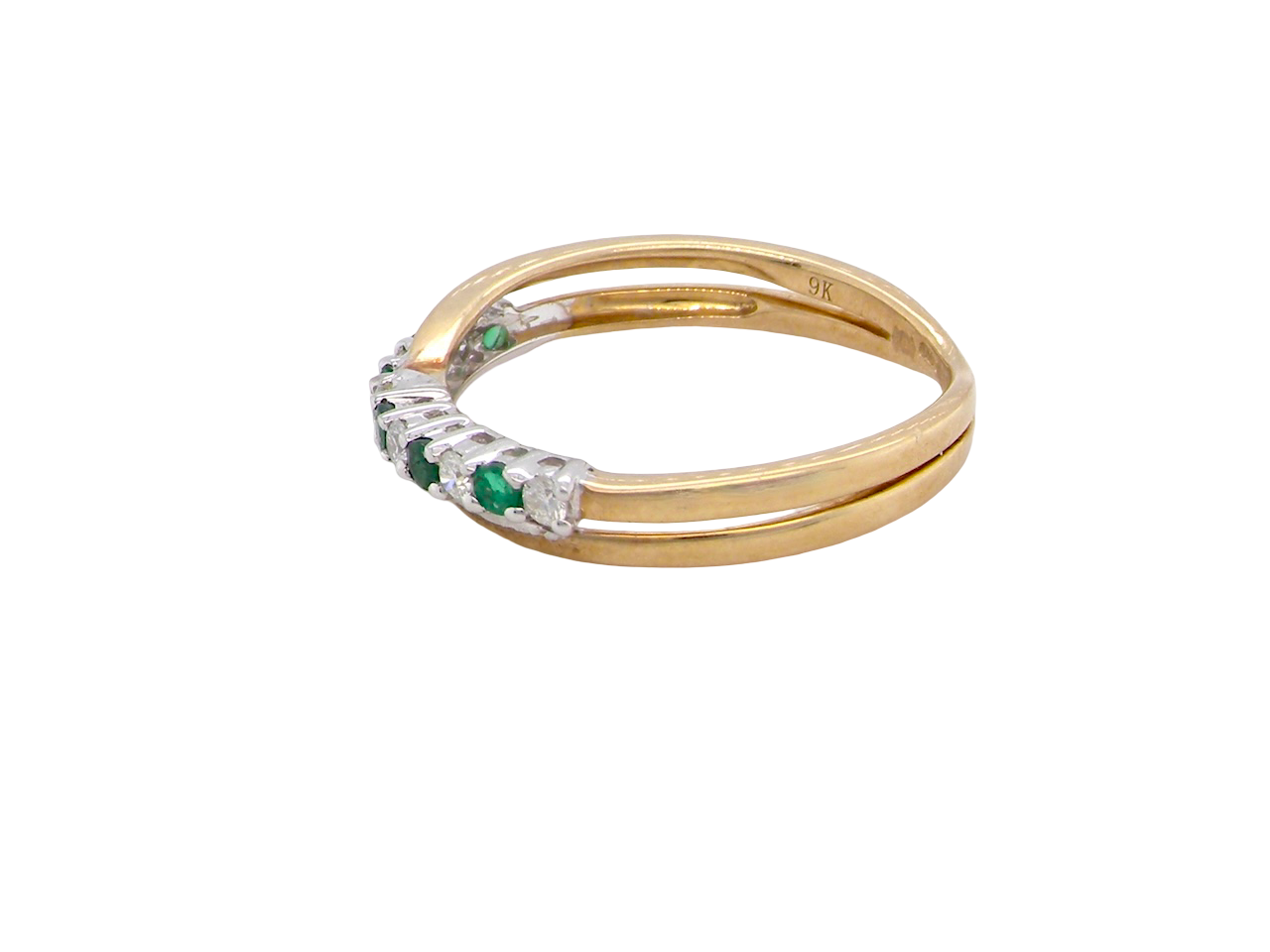 An Emerald and Diamond eternity ring