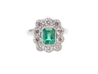 /A fabulous Emerald and Diamond ring