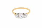  Band tests as 18 carat yellow gold. No hallmarks present as not required for the period, assumed here to be 1930-1940. 