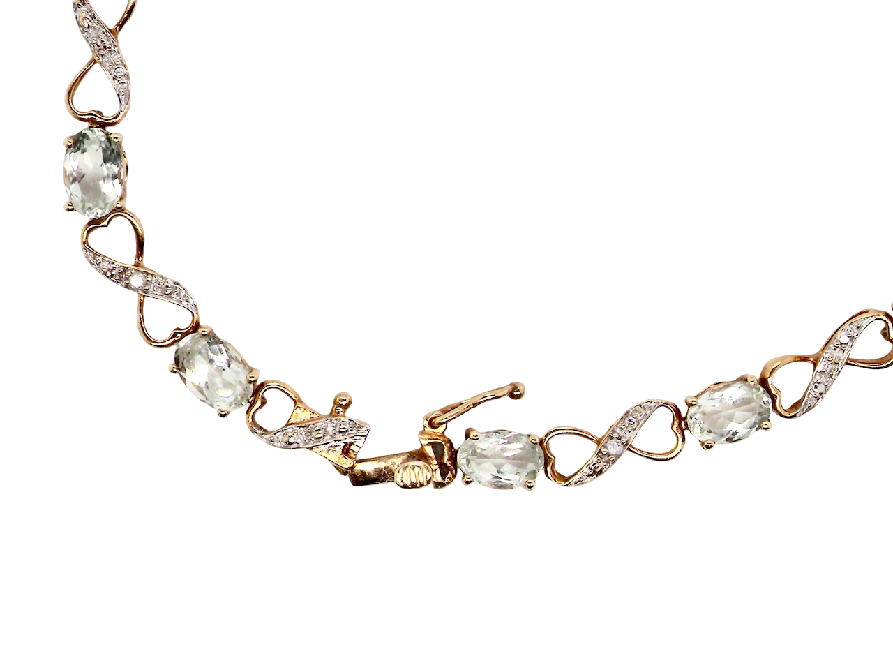 A Blue Topaz and Diamond bracelet