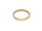 A simple gold band ring with a smooth, matte finish, photographed on a solid white background.