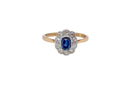 An early 20th century Sapphire and Diamond ring
