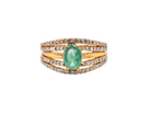 emerald and diamond ring