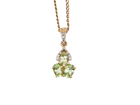  peridot and diamond pendant