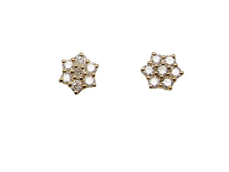A pair of classic Diamond Cluster earring- DIAMOND PROMOTION MONTH