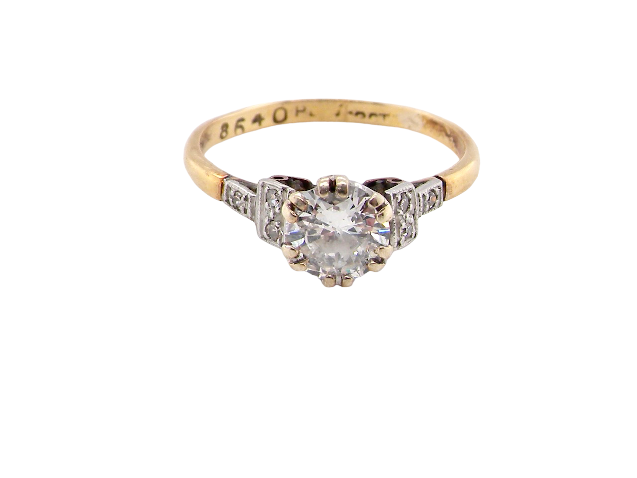 Vintage solitaire 2025 diamond ring