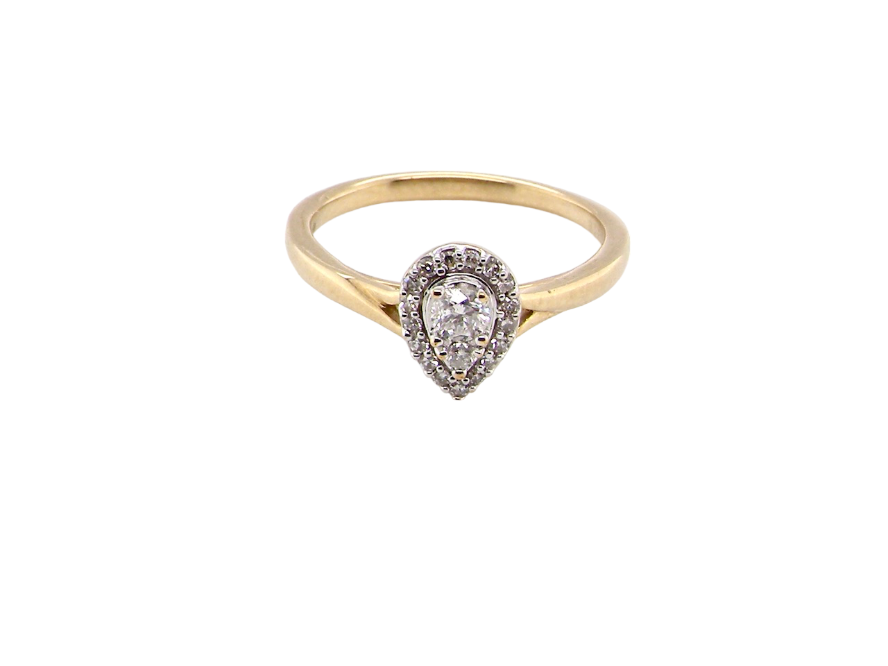 Small diamond hot sale gold ring