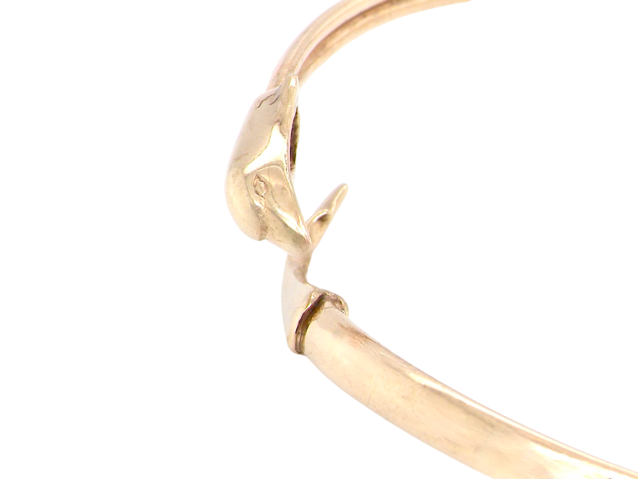 9 carat gold dolphin bangle