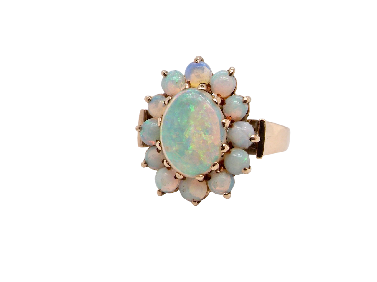 Opal cluster ring on sale