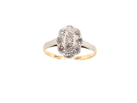 An Edwardian diamond cluster ring