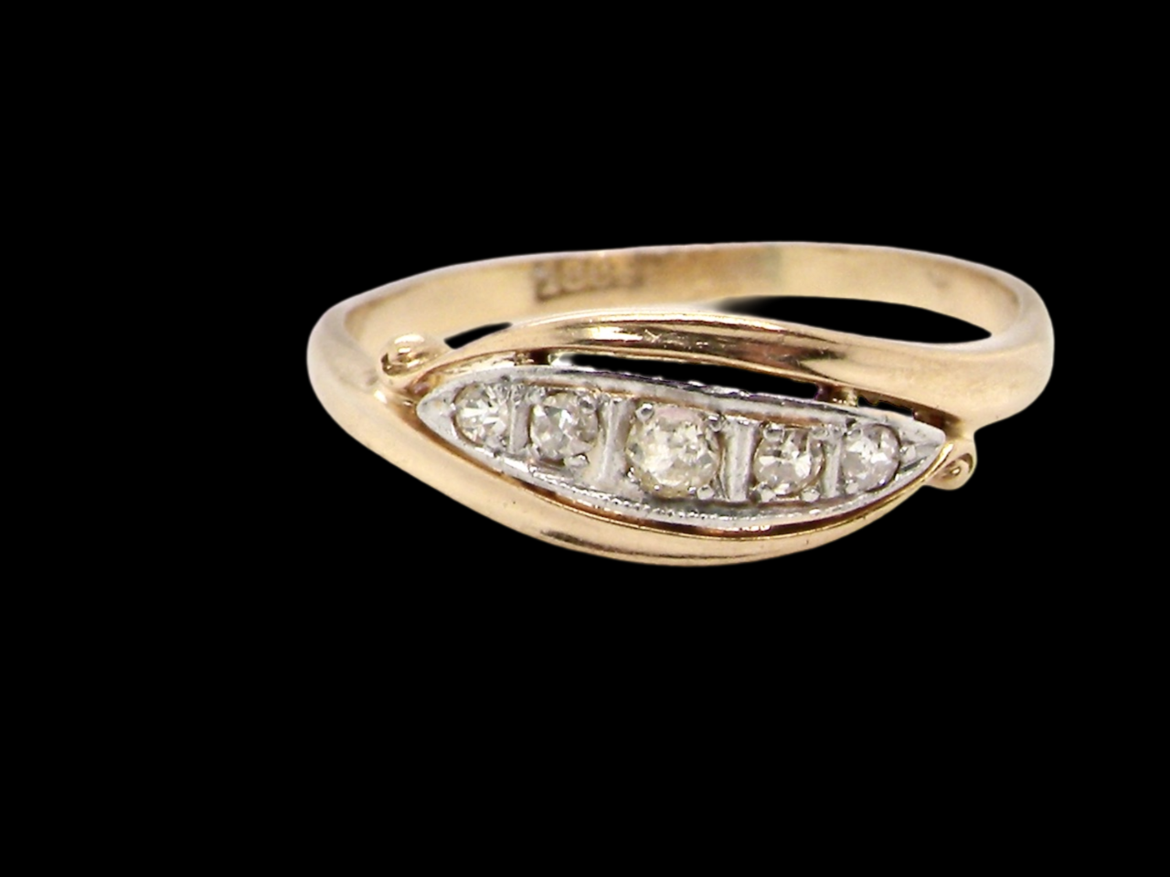 Five stone diamond ring