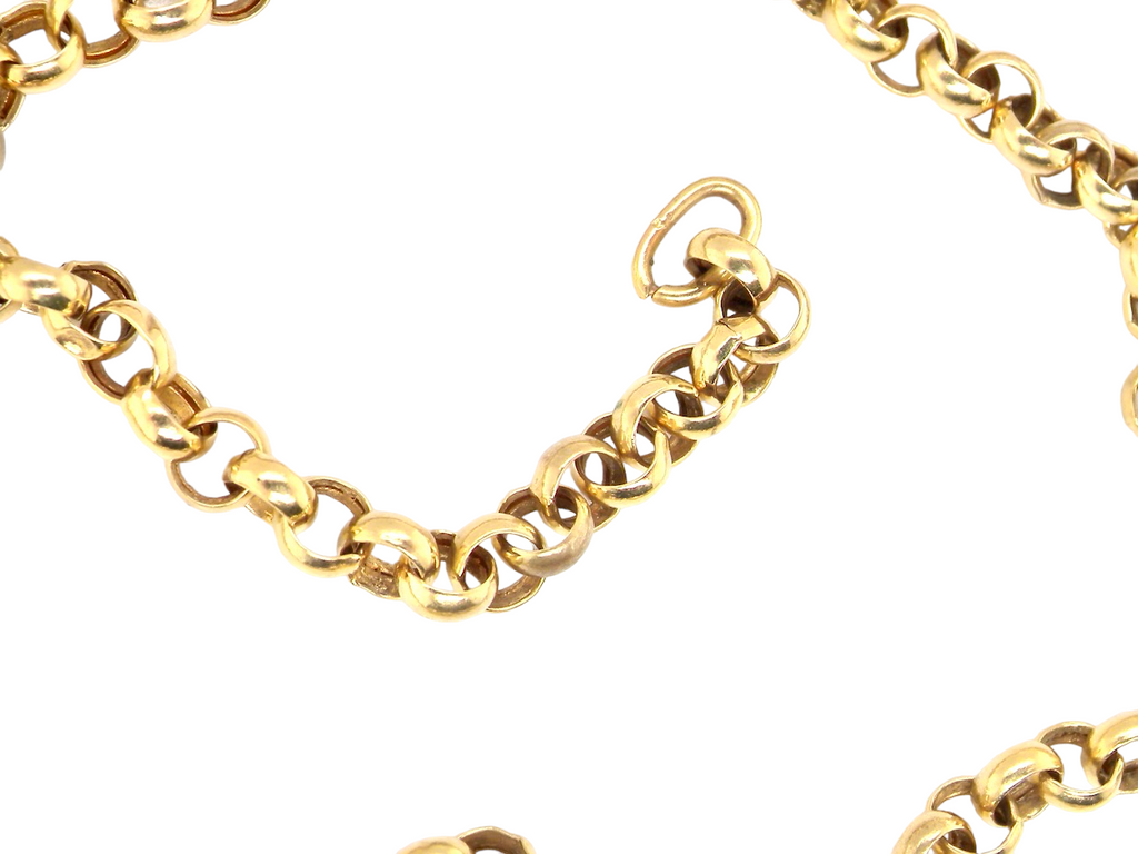 A  belcher link gold neck chain