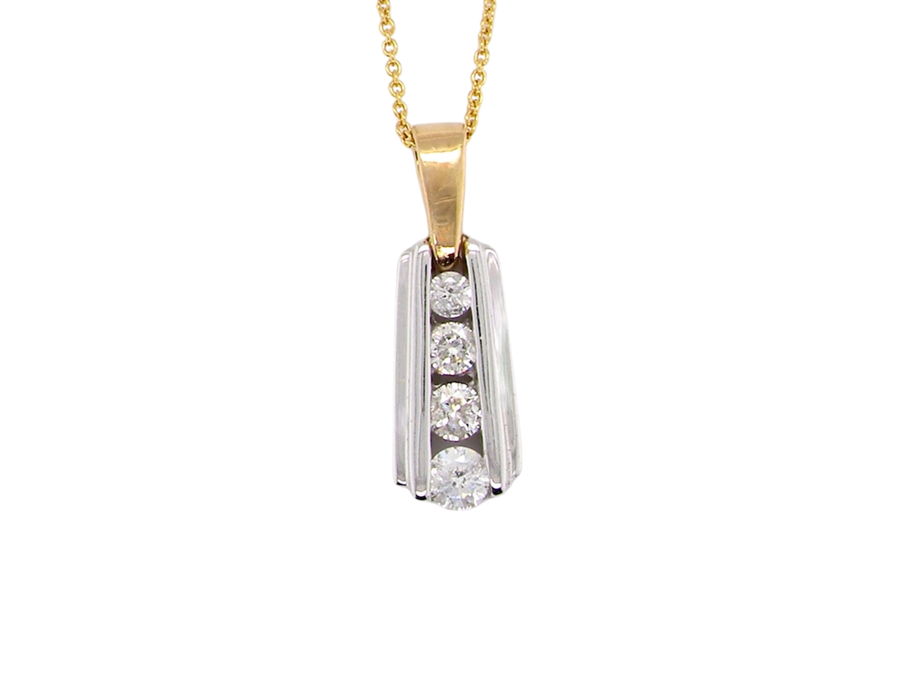 modern diamond pendant