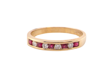 ruby and diamond eternity ring