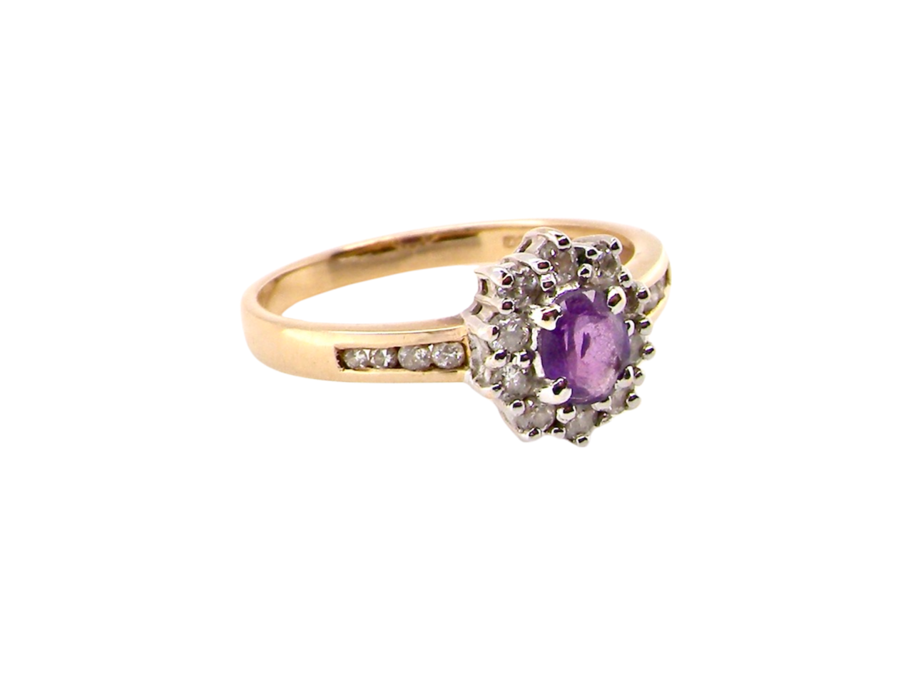 amethyst and diamond  ring