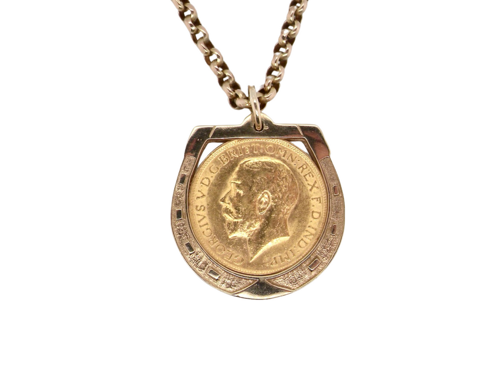Buy Antique 22ct Gold Sovereign Necklace, Vintage Sovereign on Chain, Gold  Sovereign on Chain, 1911 Gold Sovereign, 22k Sovereign on Gold Chain Online  in India - Etsy