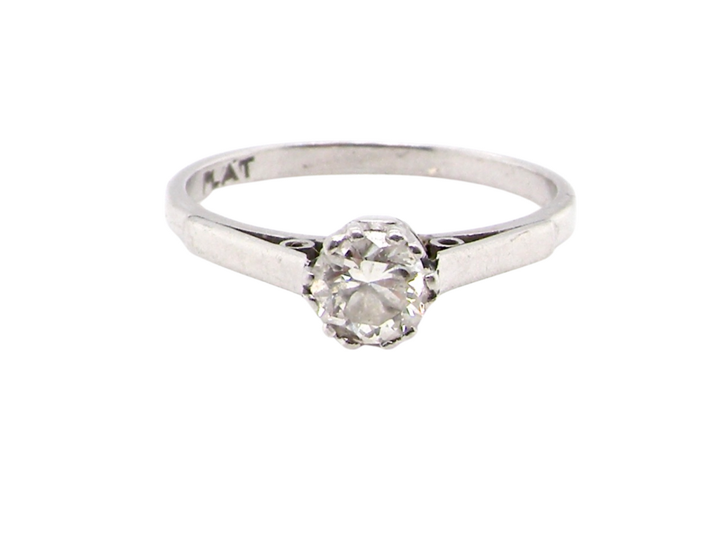 Platinum Solitaire Diamond Ring 