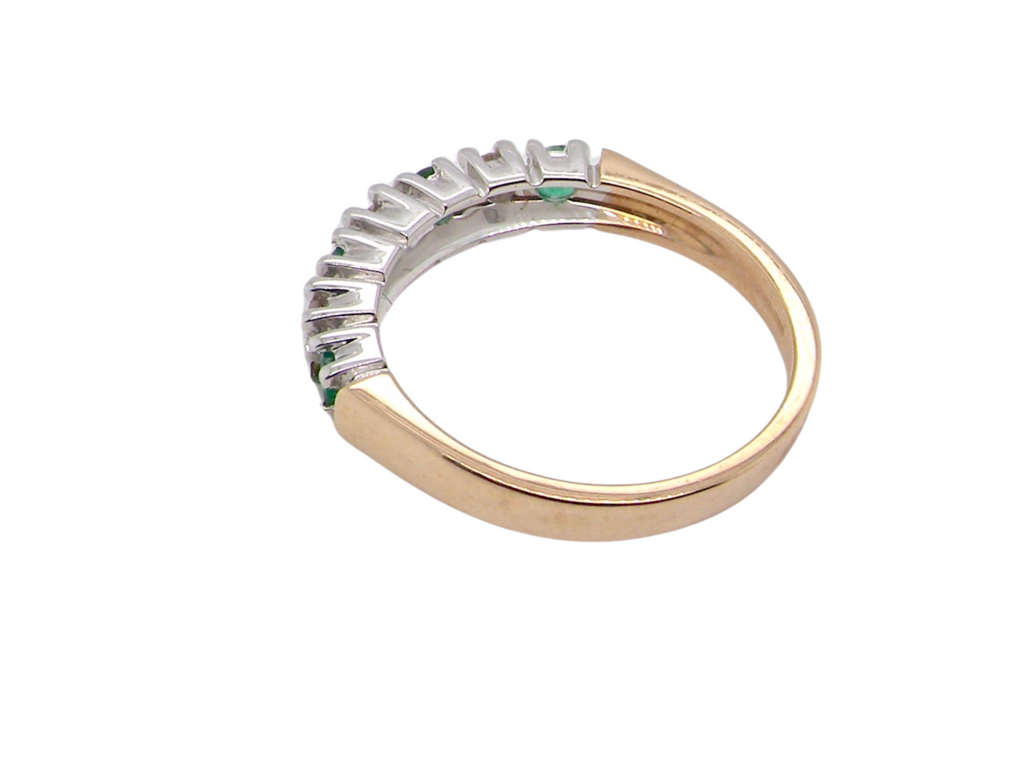 back half hoop emerald and diamond eternity ring