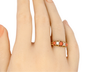  coral and diamond dress ring