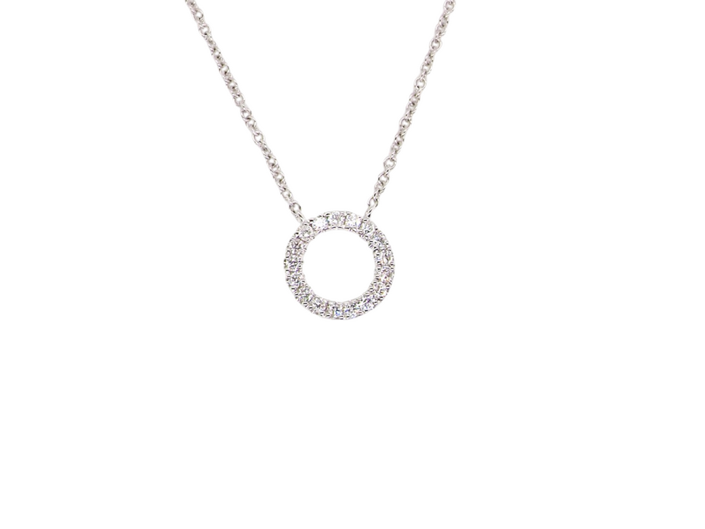 circular diamond pendant