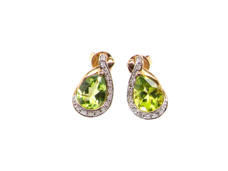  Peridot and Diamond earrings