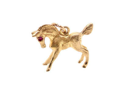9 carat gold foal charm
