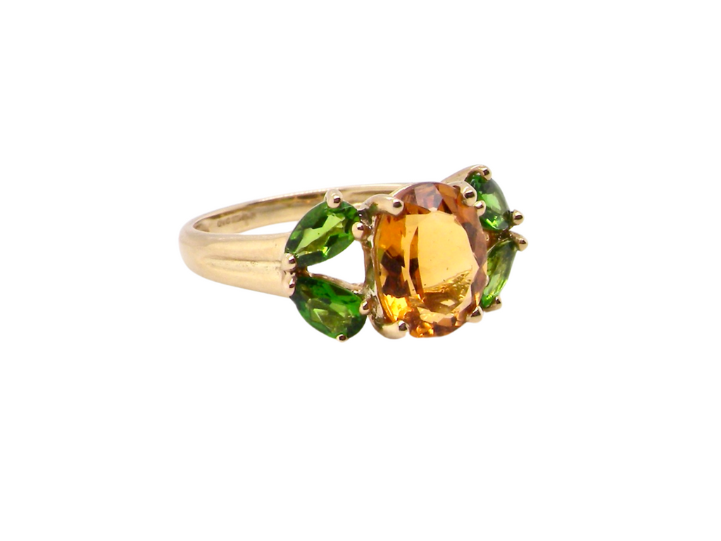  diopside and citrine dress ring