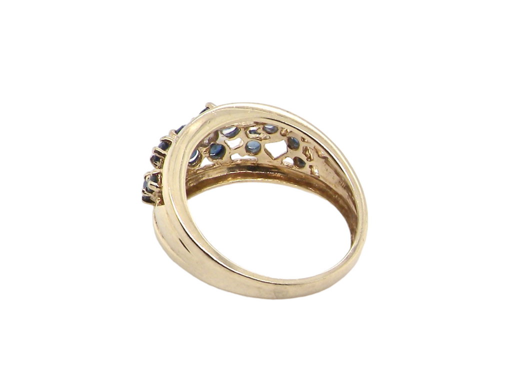 rear view Sapphire and Diamond Dress Ring