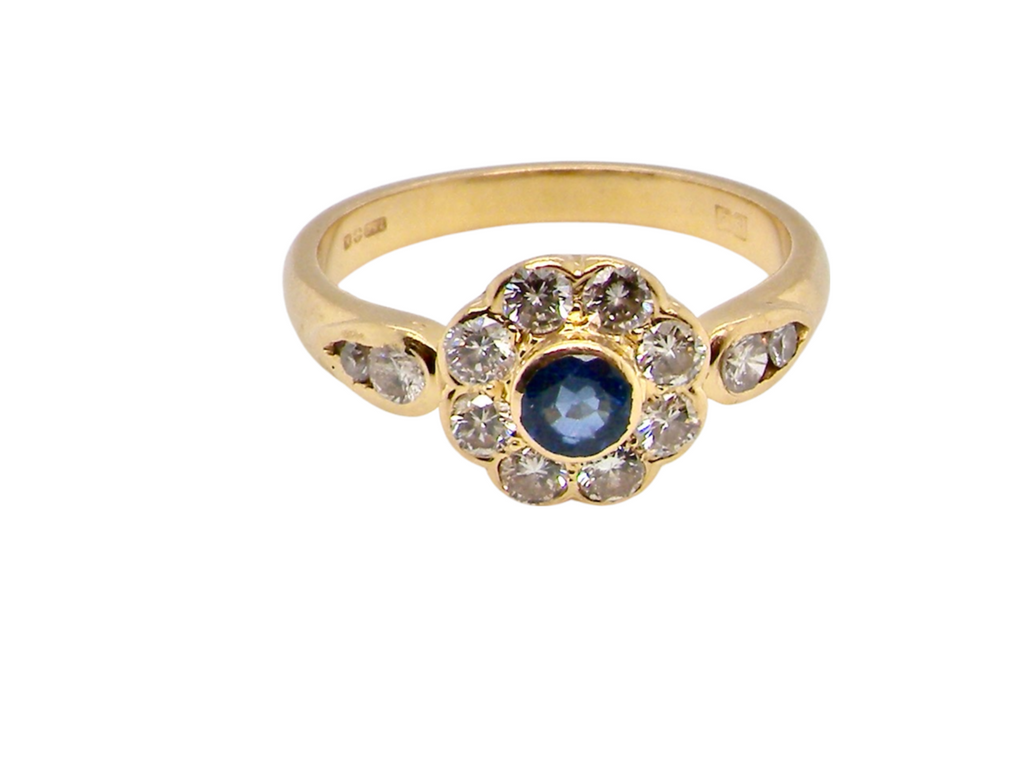 A sapphire and diamond  ring
