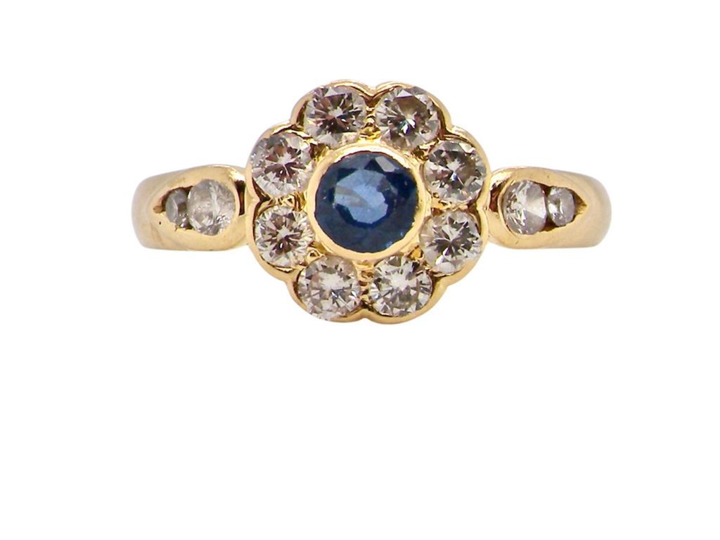 A sapphire and diamond  ring