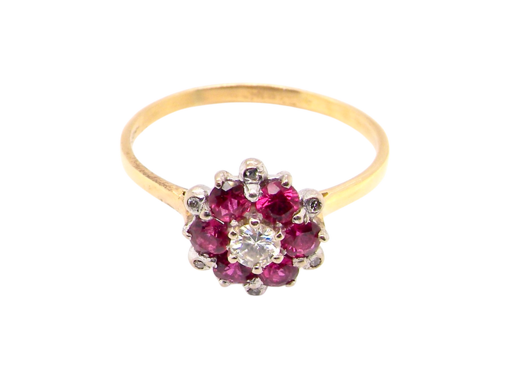 A ruby and diamond  ring