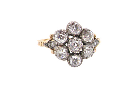 A  Victorian diamond cluster ring-SAVE 20% ON THIS FINE DIAMOND RING!