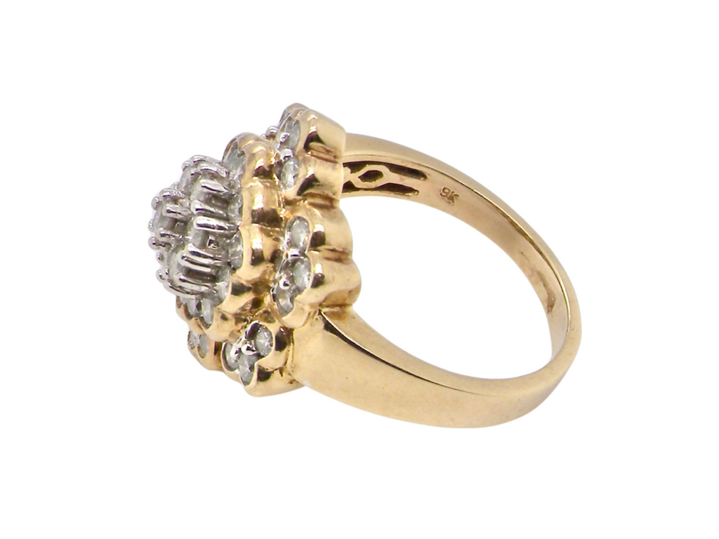 A diamond cocktail ring