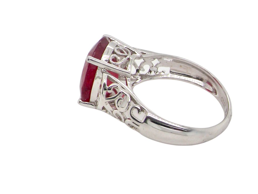  glass filled ruby dress ring