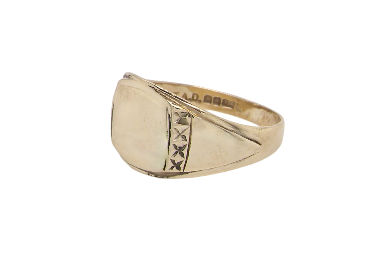 Mens small signet on sale ring