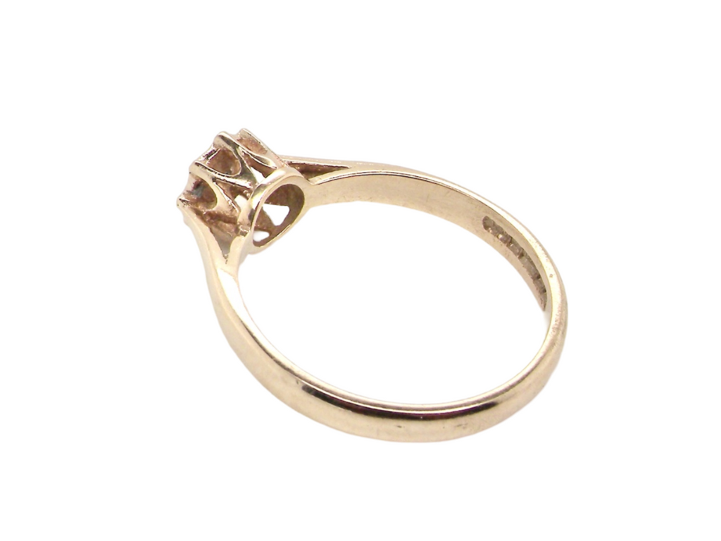 rear view solitaire diamond ring