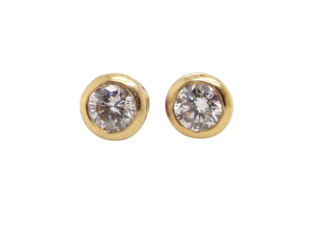 A pair of Diamond Stud Earrings