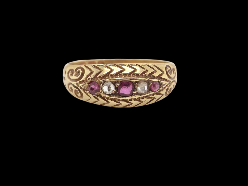 Antique ruby and diamond ring