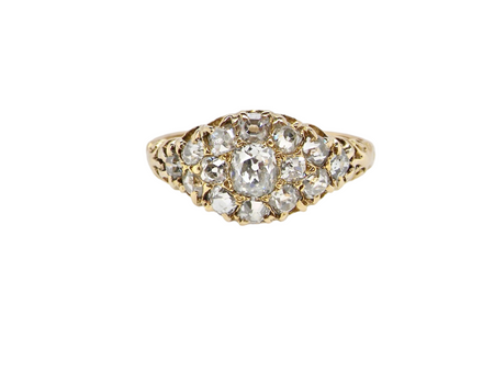 An antique diamond cluster ring