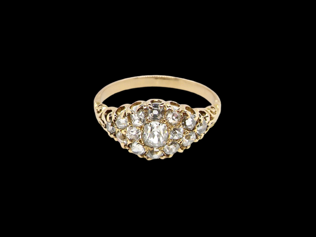 Victorian diamond cluster ring