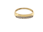 A diamond half hoop eternity ring