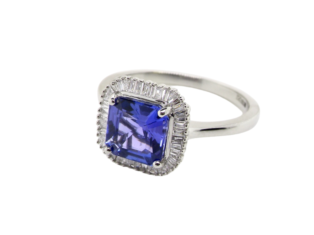 A Tanzanite and Diamond ring